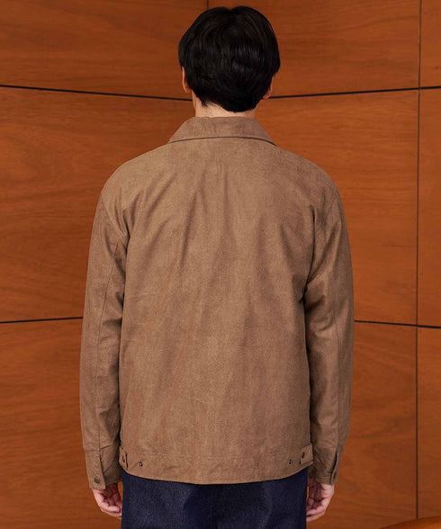 スウェードタッチスウィングトップ | ハリントンジャケット ブルゾン メンズ ジップアップ ジャケット ライトアウター