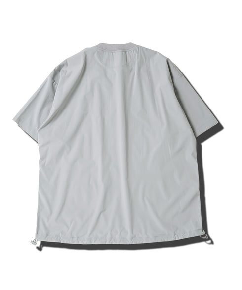 ポリエステルタフタコードシャーリング半袖プルオーバー