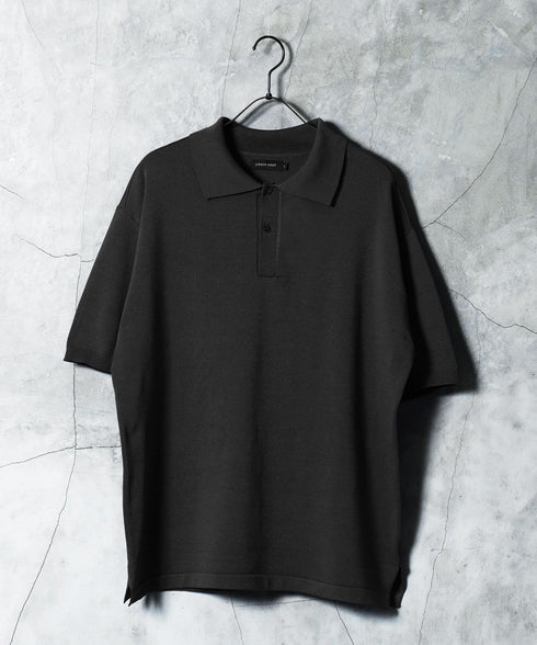 タンブラー乾燥機対応 5分袖ニットポロシャツ