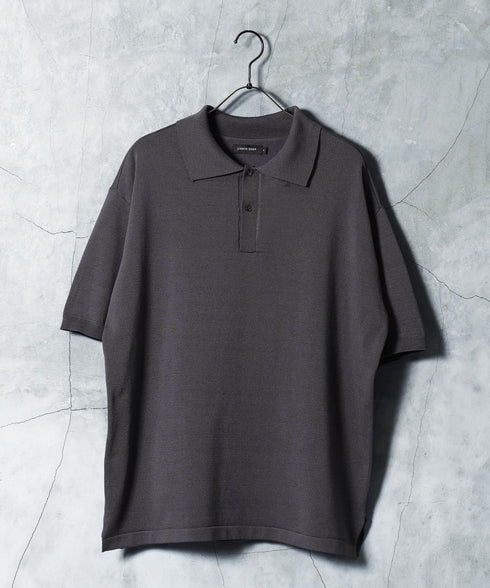 タンブラー乾燥機対応 5分袖ニットポロシャツ