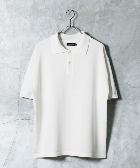 タンブラー乾燥機対応 5分袖ニットポロシャツ