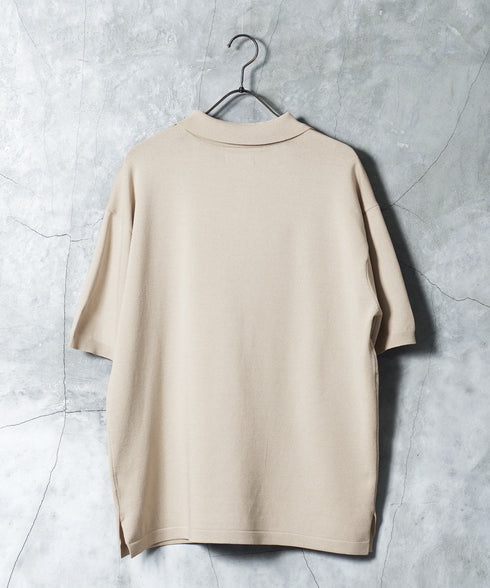 タンブラー乾燥機対応 5分袖ニットポロシャツ