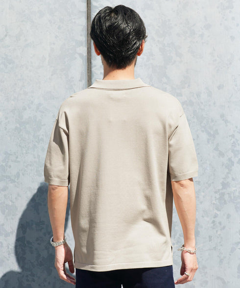 タンブラー乾燥機対応 5分袖ニットポロシャツ