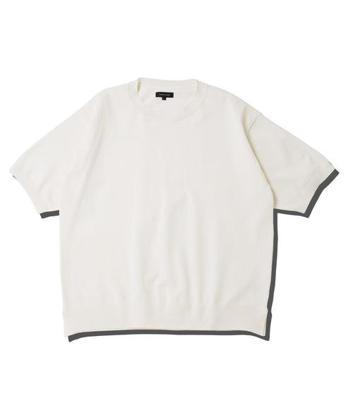 5分袖クルーネックニットTシャツ