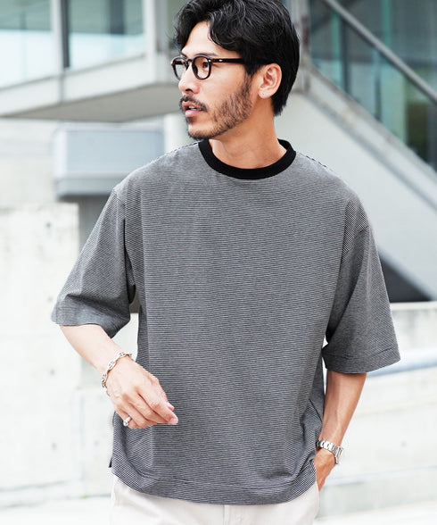 ミジンボーダークルーネックT