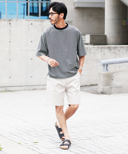 ミジンボーダークルーネックT