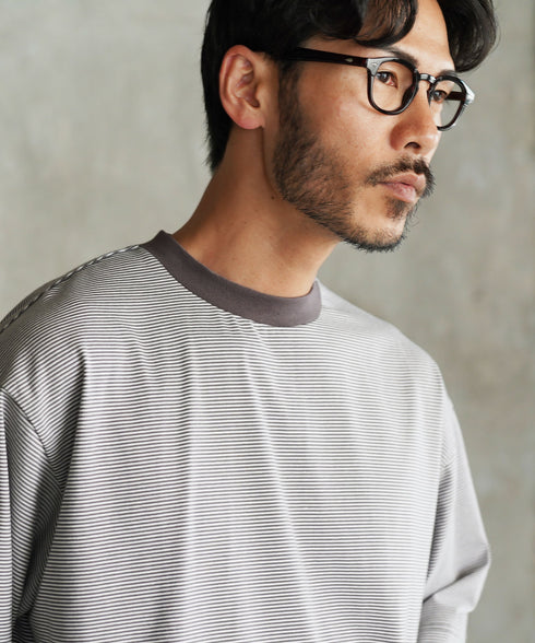 ミジンボーダークルーネックT