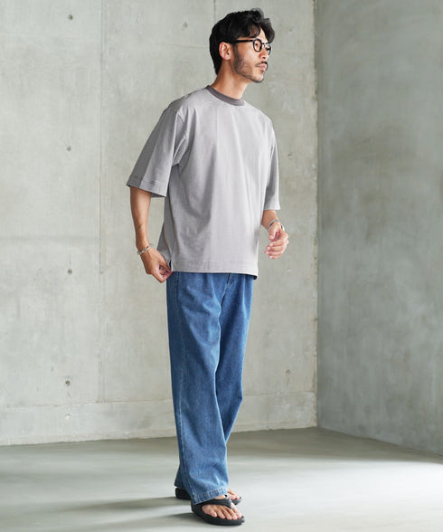 ミジンボーダークルーネックT