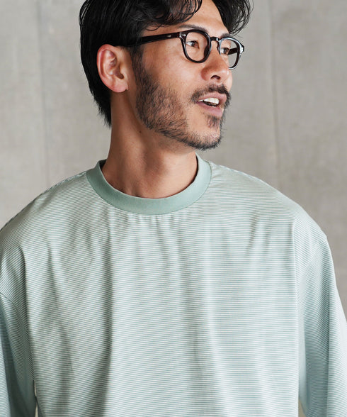 ミジンボーダークルーネックT