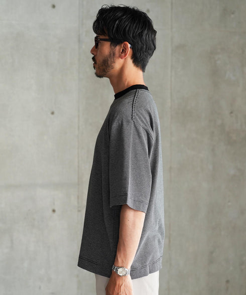 ミジンボーダークルーネックT