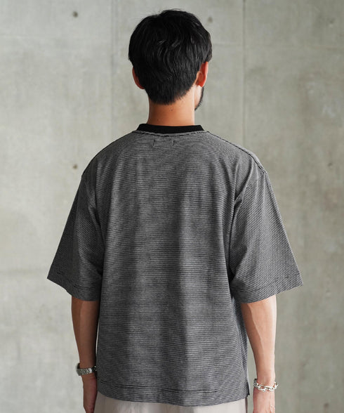 ミジンボーダークルーネックT