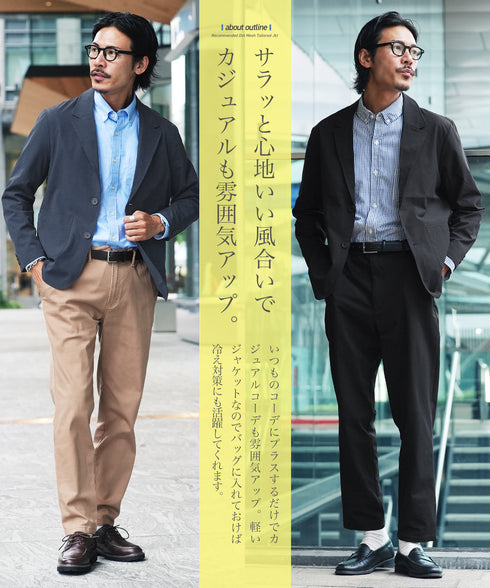 ドットメッシュライトテーラードジャケット│メンズサマージャケット オフィスカジュアル