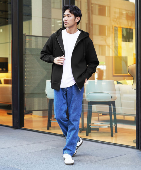 ダブルフェイスZIPUPパーカー