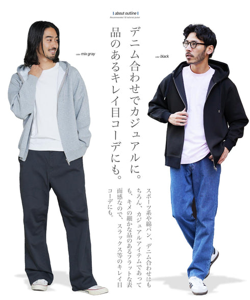 ダブルフェイスZIPUPパーカー