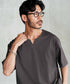 【接触冷感&UV】プレーティングキーネック半袖Tシャツ