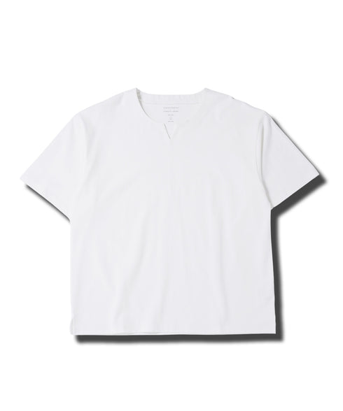 【接触冷感&UV】プレーティングキーネック半袖Tシャツ