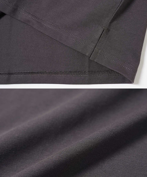 【接触冷感&UV】プレーティングキーネック半袖Tシャツ