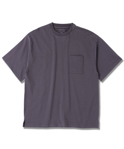 【接触冷感&UV】プレーティングポケット付きルーズ半袖Tシャツ