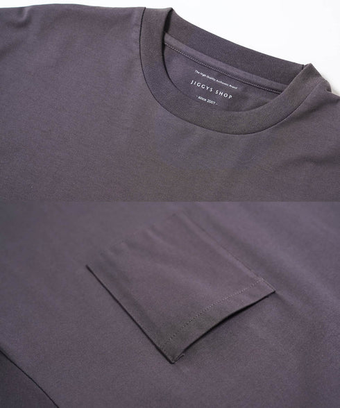 【接触冷感&UV】プレーティングポケット付きルーズ半袖Tシャツ