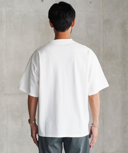 【接触冷感&UV】プレーティングポケット付きルーズ半袖Tシャツ