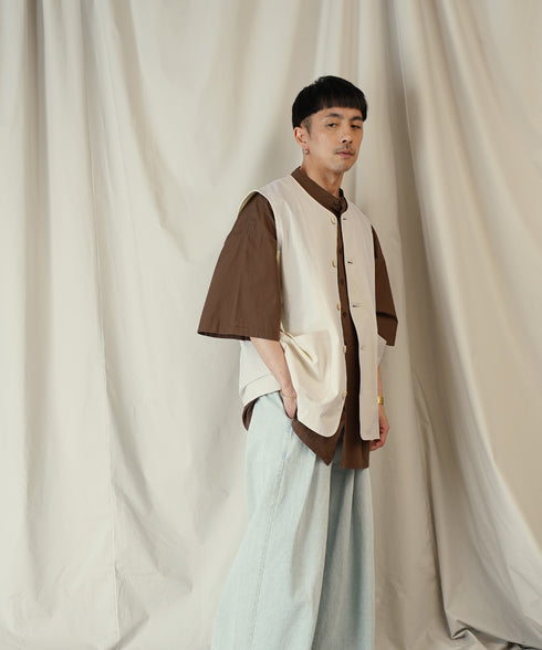 H163 / 着用サイズ: M*オートミール トップス:218008 ボトムス:213778