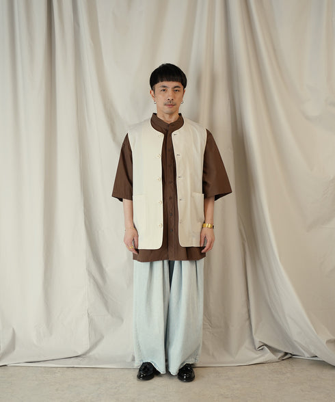 H163 / 着用サイズ: M*オートミール トップス:218008 ボトムス:213778