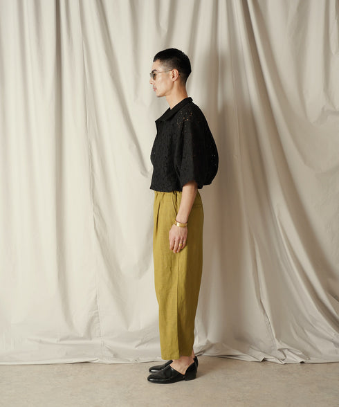 H178 / 着用サイズ: M*マスタード トップス:218014