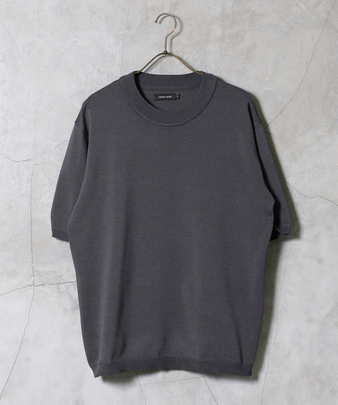 タンブラー対応タフニットクルーネック半袖セーター