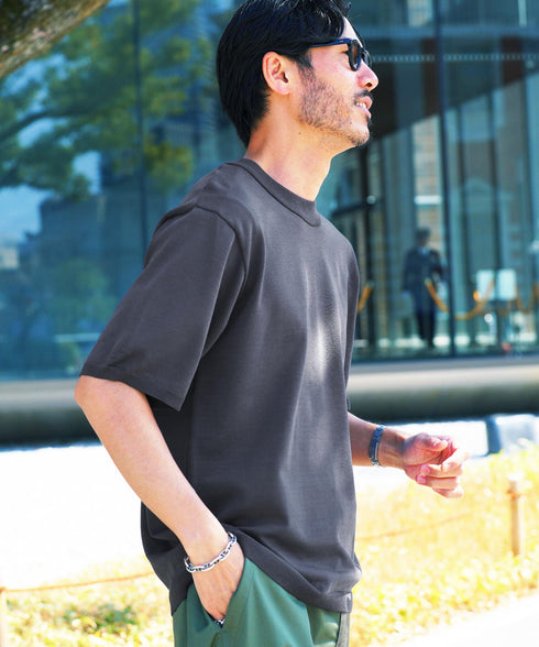 タンブラー対応タフニットクルーネック半袖セーター