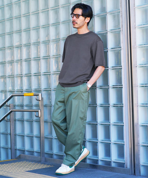 タンブラー対応タフニットクルーネック半袖セーター