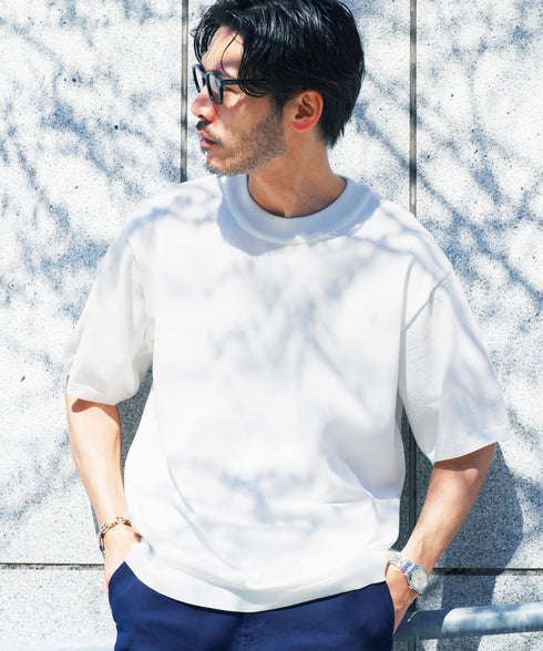 タンブラー対応タフニットクルーネック半袖セーター