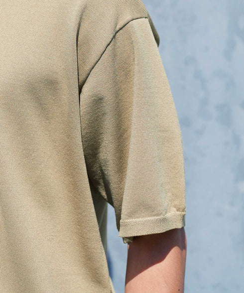 タンブラー対応タフニットクルーネック半袖セーター