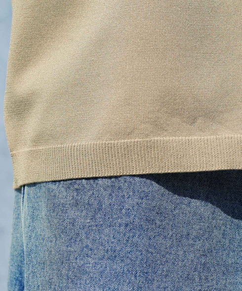 タンブラー対応タフニットクルーネック半袖セーター