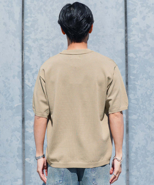 タンブラー対応タフニットクルーネック半袖セーター