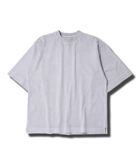 フェードピグメント5分袖クルーネックTシャツ