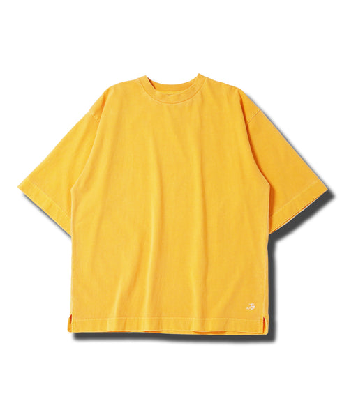 フェードピグメント5分袖クルーネックTシャツ