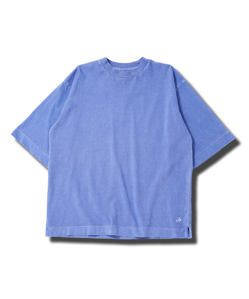 フェードピグメント5分袖クルーネックTシャツ