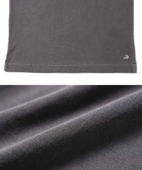 フェードピグメント5分袖クルーネックTシャツ