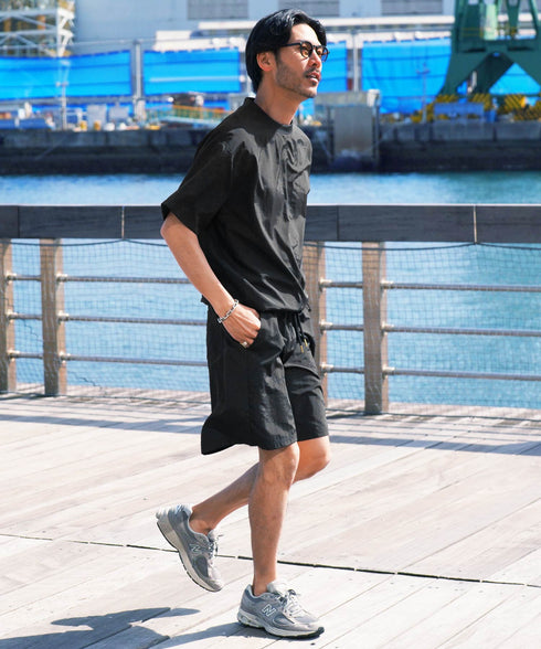 水陸両用ナイロンベイカーショートパンツ