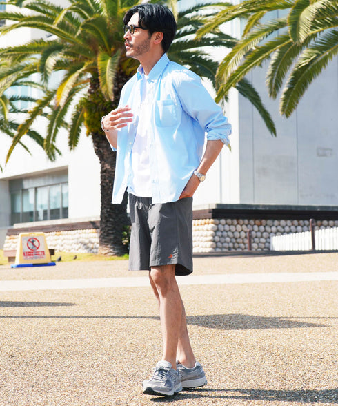 水陸両用ナイロンベイカーショートパンツ