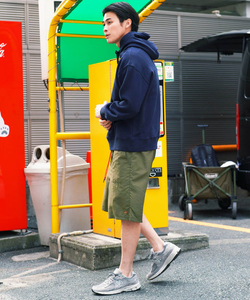 水陸両用ナイロンベイカーショートパンツ