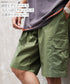 ワイドカーゴイージーハーフパンツ│メンズ カーゴパンツ ショートパンツ 短パン ワイド ゆったり カーキ ブラック
