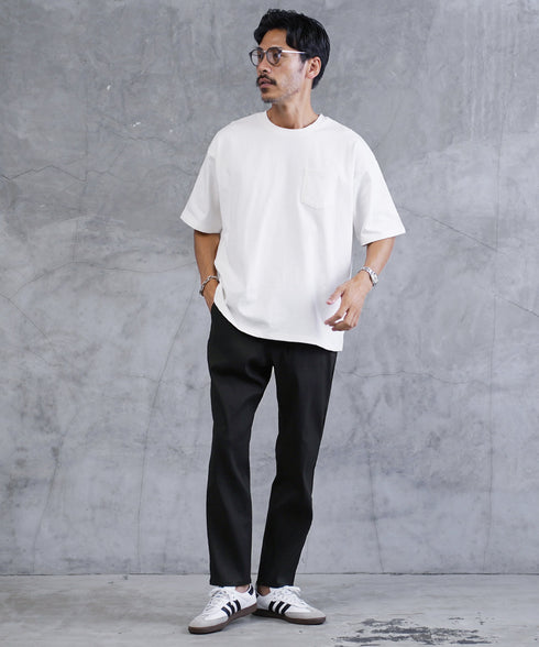 【接触冷感】【吸汗速乾】カルゼストレッチアンクルパンツ