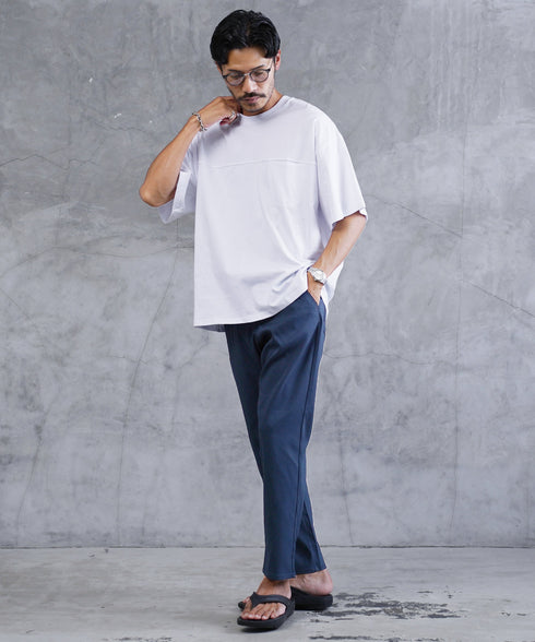 【接触冷感】【吸汗速乾】カルゼストレッチアンクルパンツ