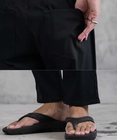 【接触冷感】【吸汗速乾】カルゼストレッチアンクルパンツ