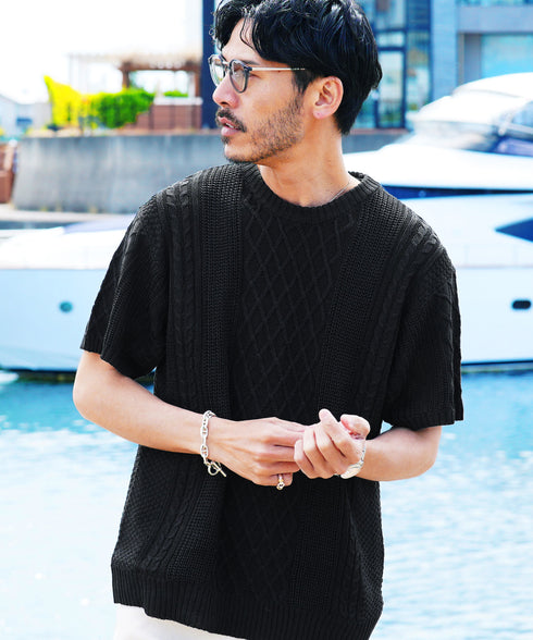 Aブラック(クルーネック) MODEL : GO 180cm 66kg Lsize