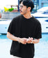 Aブラック(クルーネック) MODEL : GO 180cm 66kg Lsize