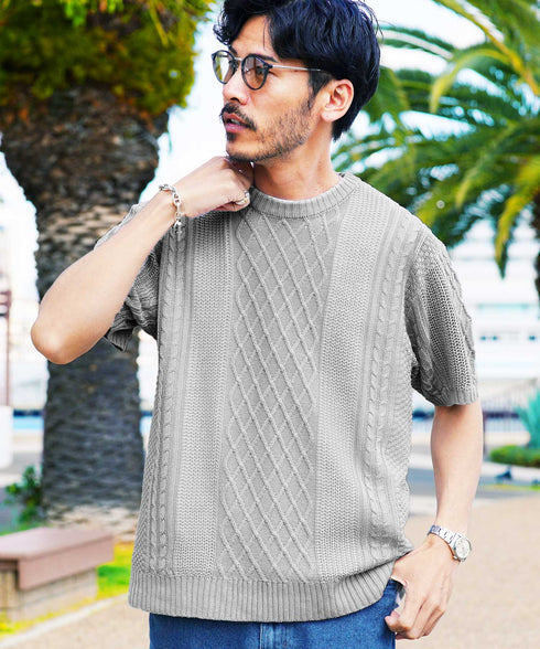 Aライトグレー(クルーネック) MODEL : GO 180cm 66kg Lsize