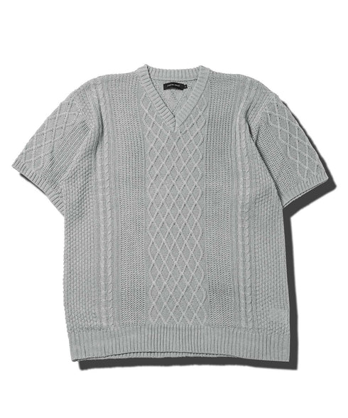 Bライトグレー(Vネック)