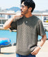 Aグレージュ(クルーネック) MODEL : GO 180cm 66kg Lsize